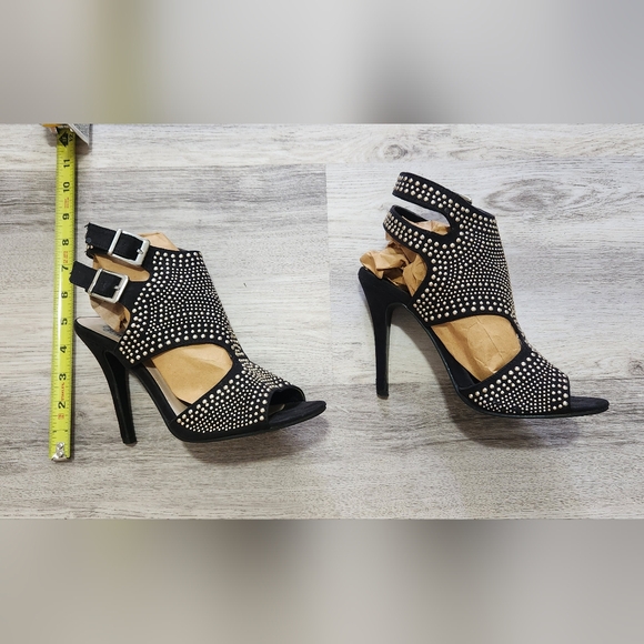 Studded black 5 inch heels - Picture 3 of 4